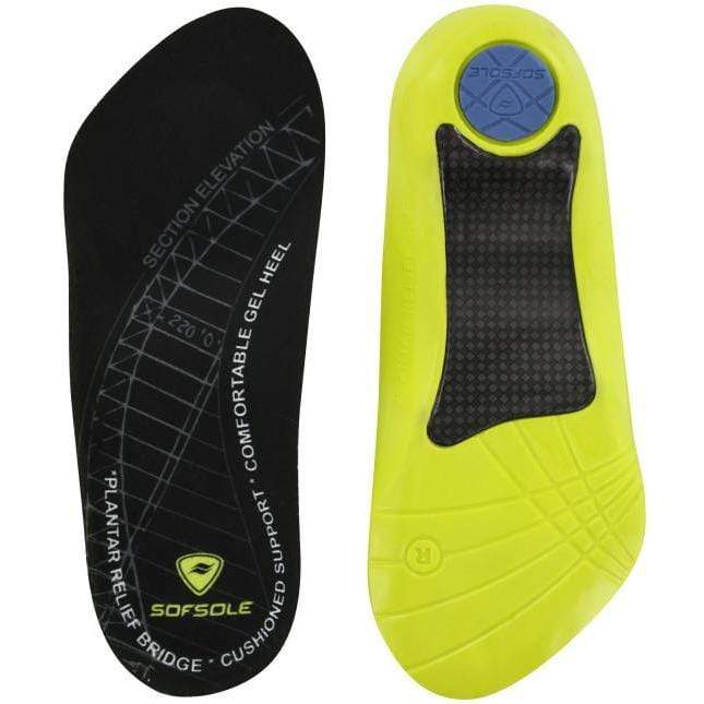 Sof Sole Insoles OSFA / Yellow Sof Sole Plantar Fascia Insole Womens Active Feet 096506186522